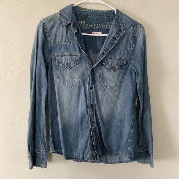 Madewell Tops - MADEWELL Long Sleeve Jean Top